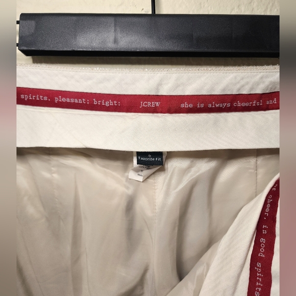 J. Crew Ivory Sparkle Wool Dress Pant - Picture 5 of 6